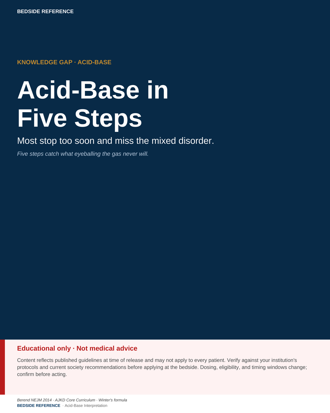 Acid-base in five steps.