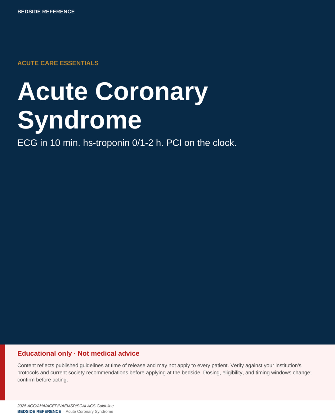 Acute coronary syndrome.