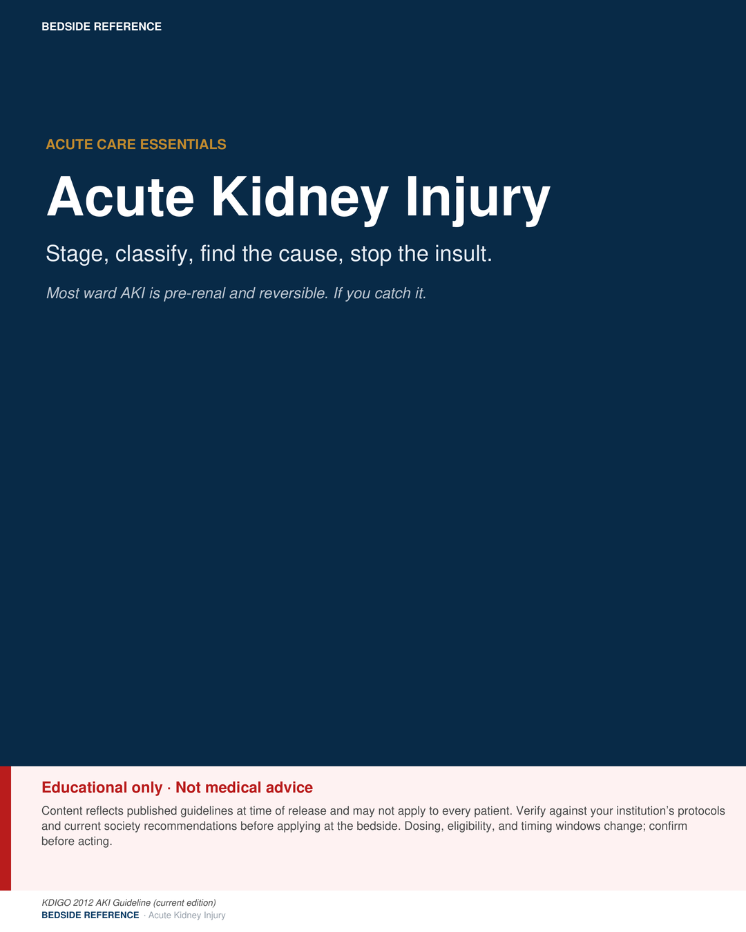 Acute kidney injury.