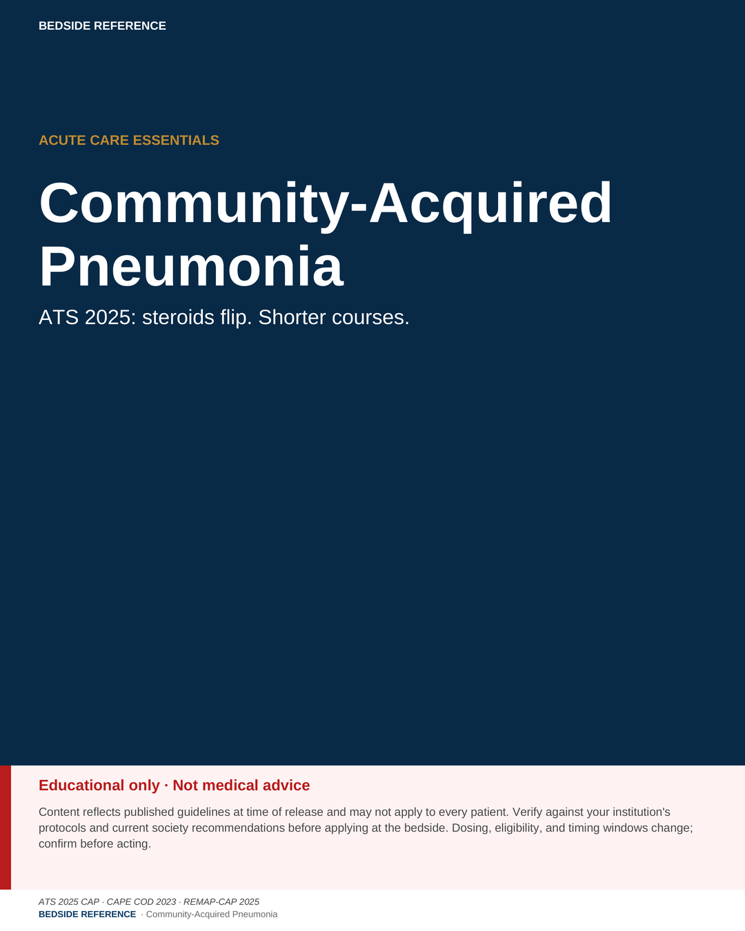 Community-acquired pneumonia.