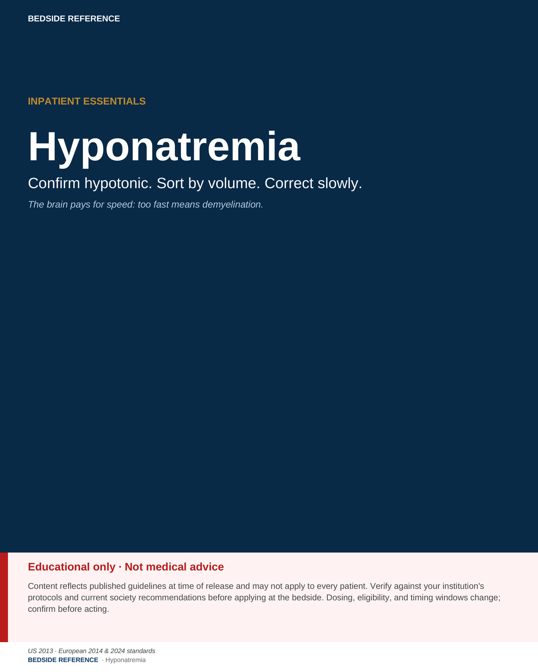 Hyponatremia.