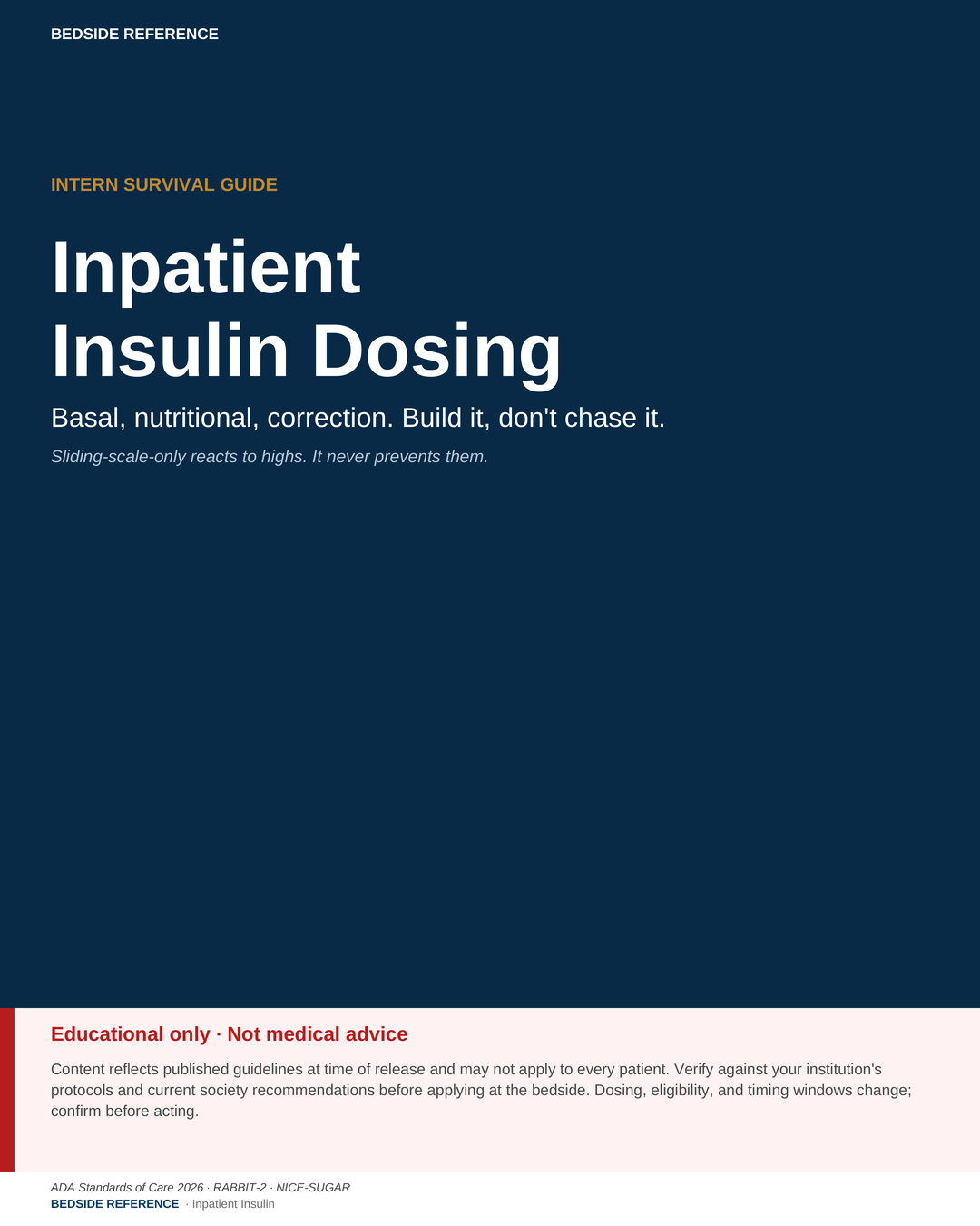 Inpatient insulin dosing.