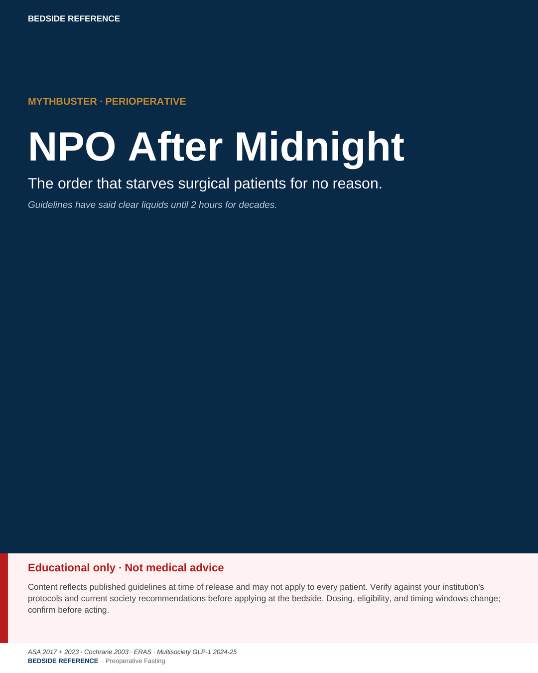 NPO after midnight.
