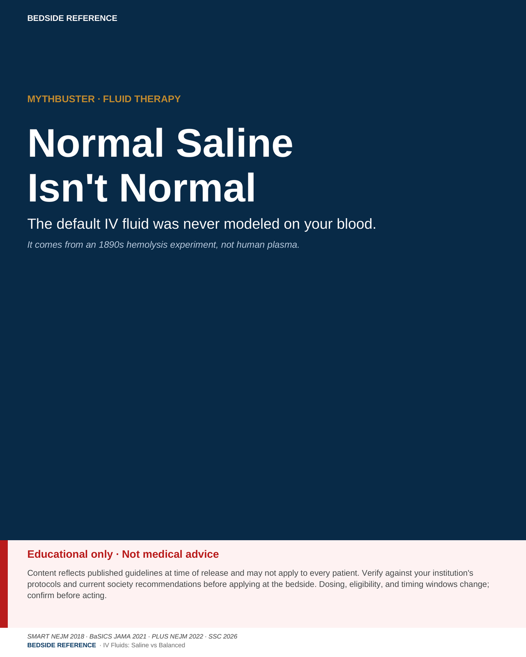 Normal saline isn't normal.