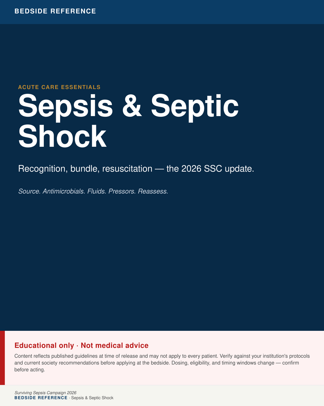 Sepsis & septic shock.