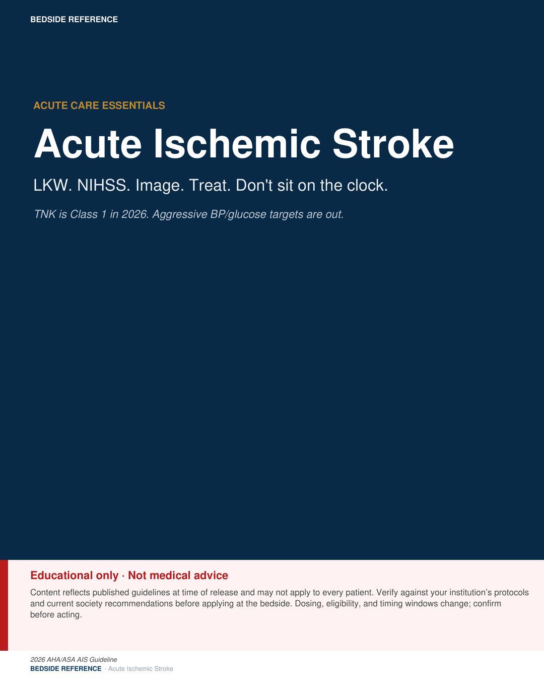 Acute ischemic stroke.
